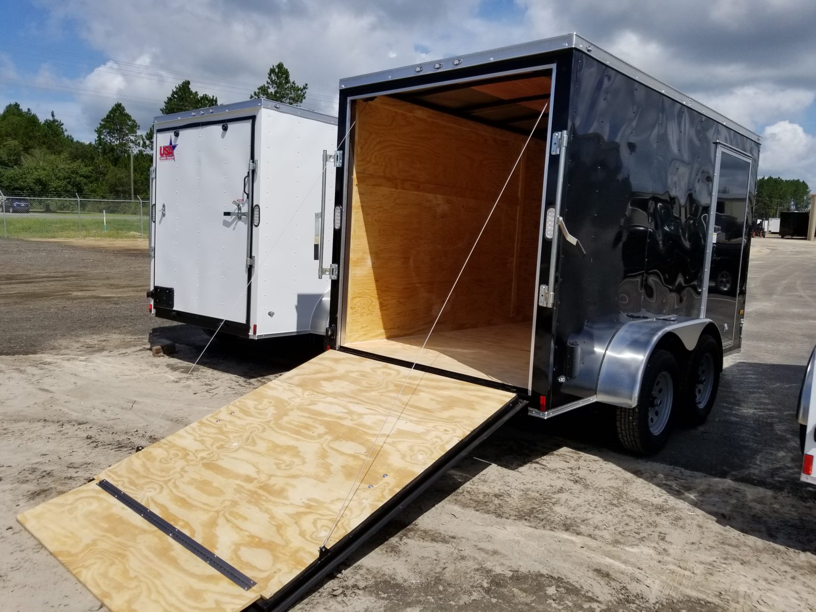 Enclosed Trailer 6x12 Black Tandem Axle Ad 40 Usa Cargo Trailer