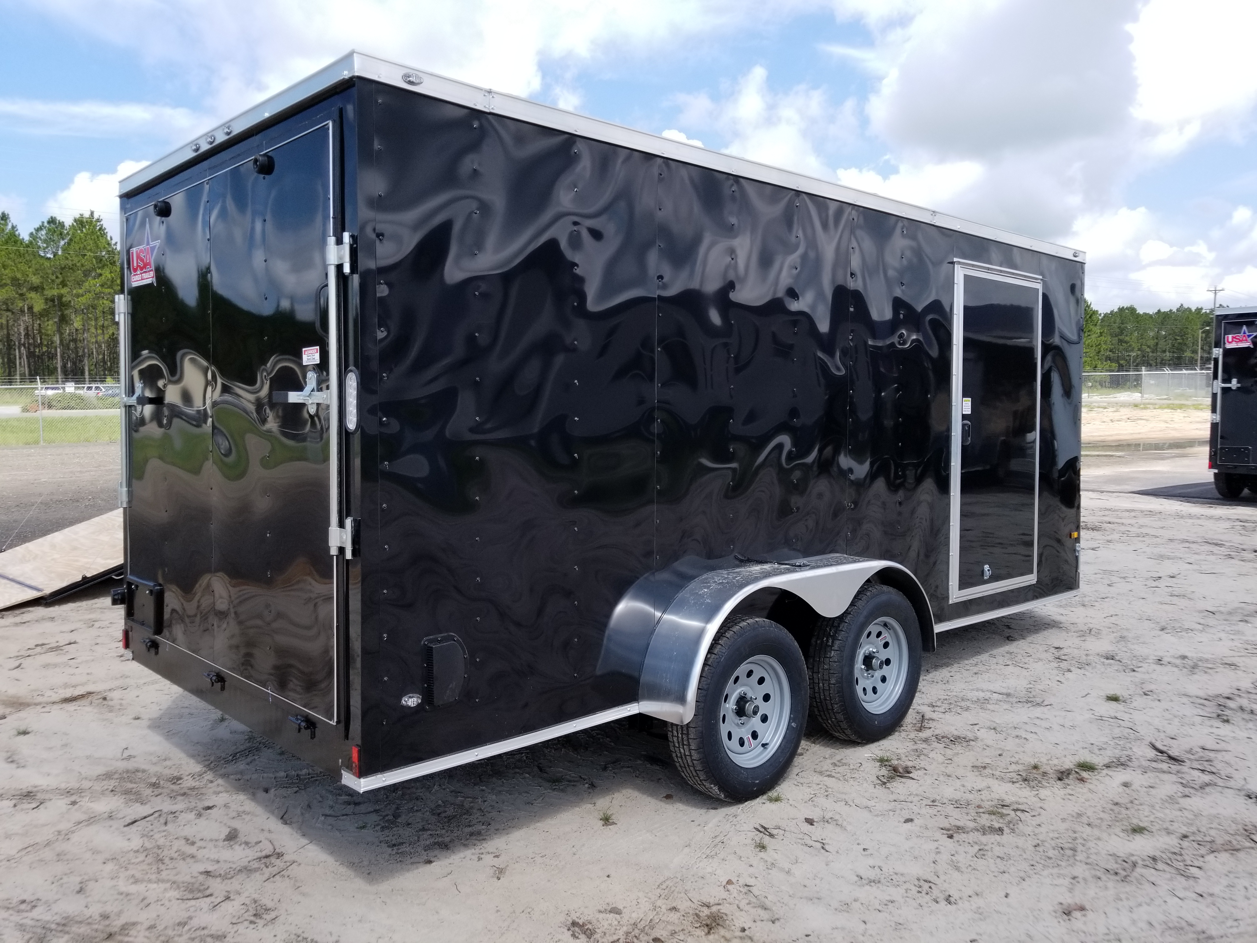 Enclosed Trailer 7x16 Black (ad 90) USA Cargo Trailer Enclosed Trailer 7x16 Black (ad 90) USA Cargo Trailer