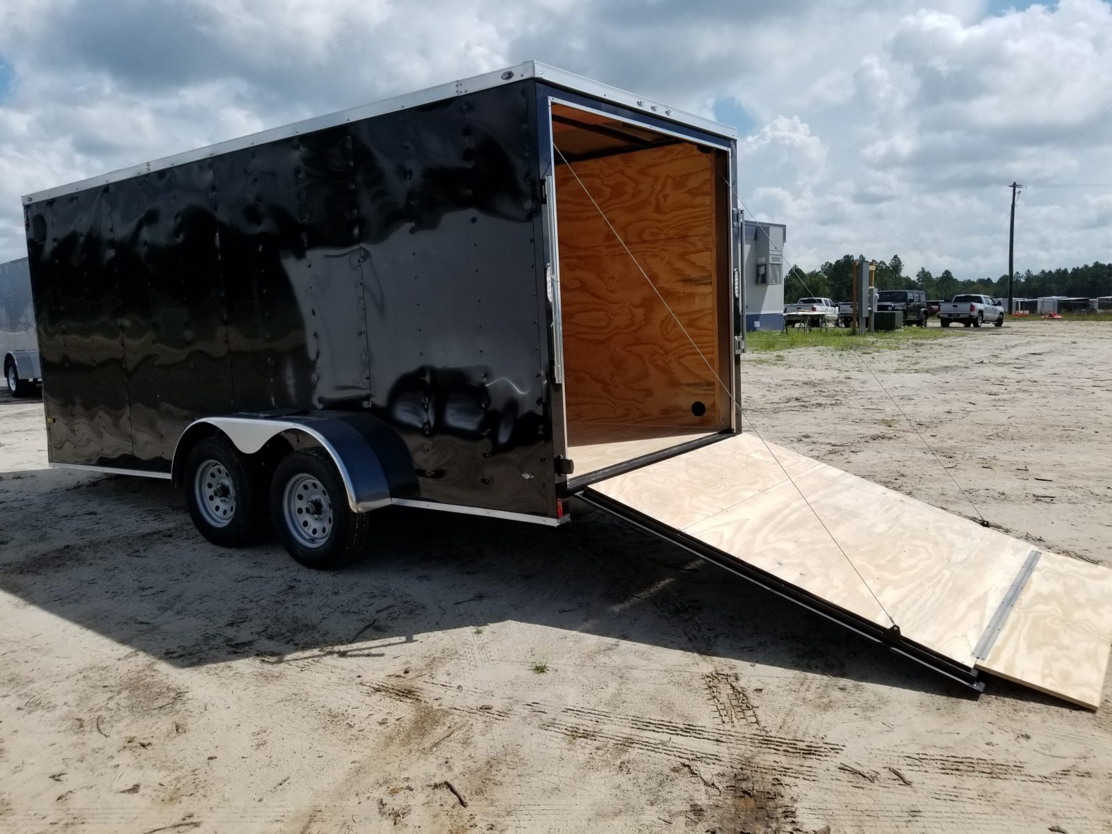 Enclosed Trailer 7x16 Black Ad 90 Usa Cargo Trailer