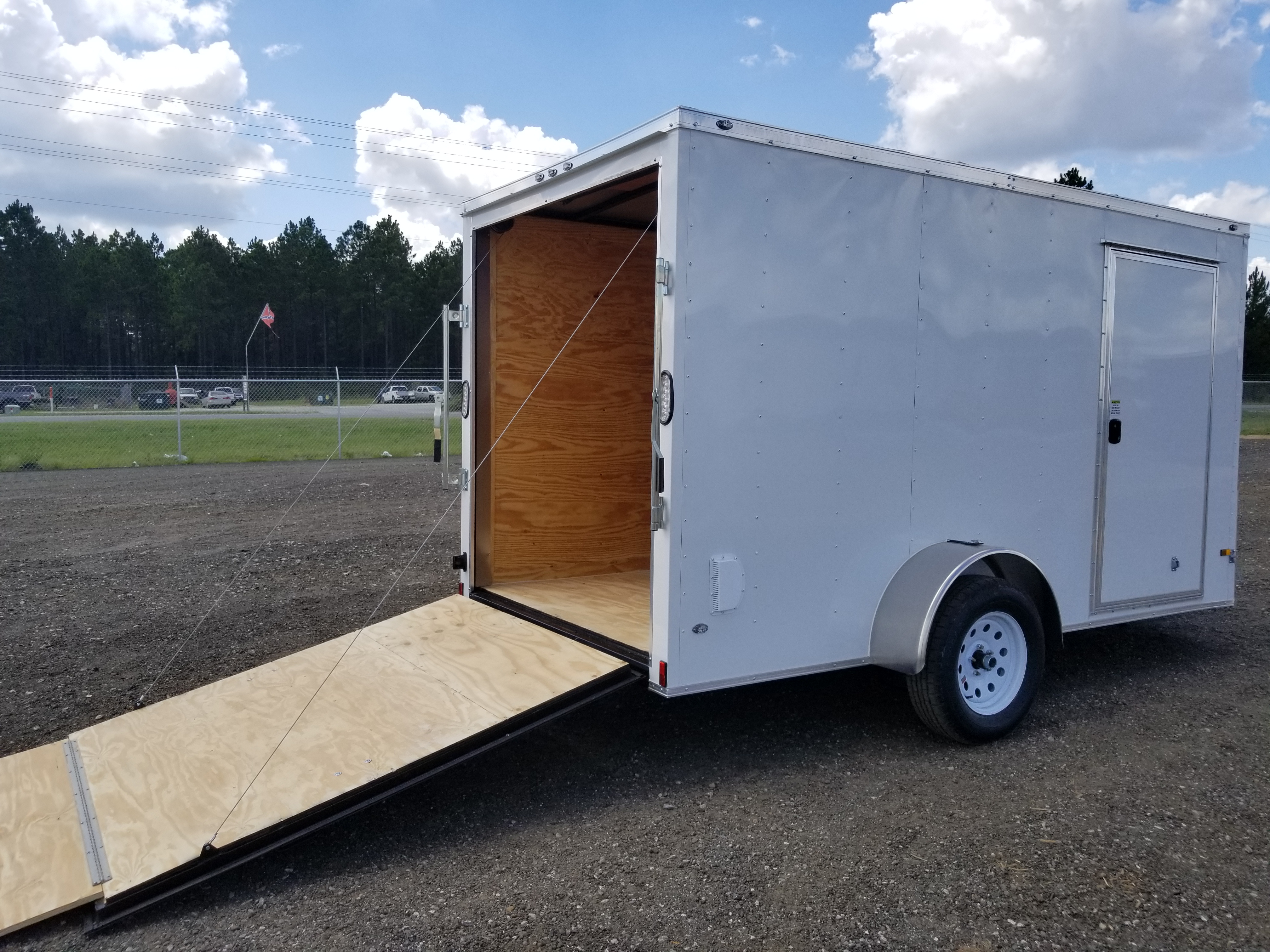 Enclosed Trailer 6x12 White Single Axle Ad 20 Usa Cargo Trailer