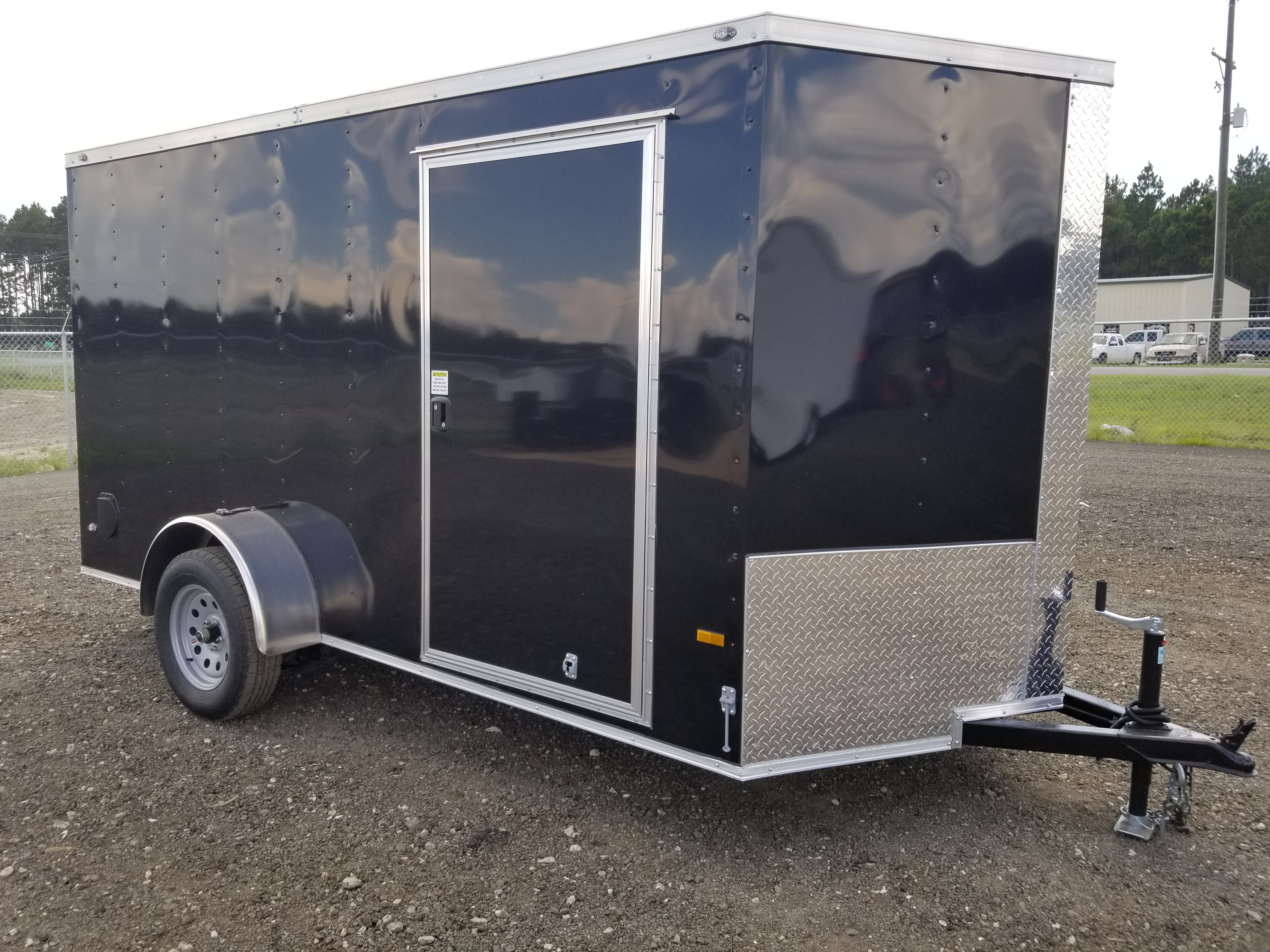 Enclosed Trailer 6x12 Black Single Axle (ad 10) - USA Cargo Trailer