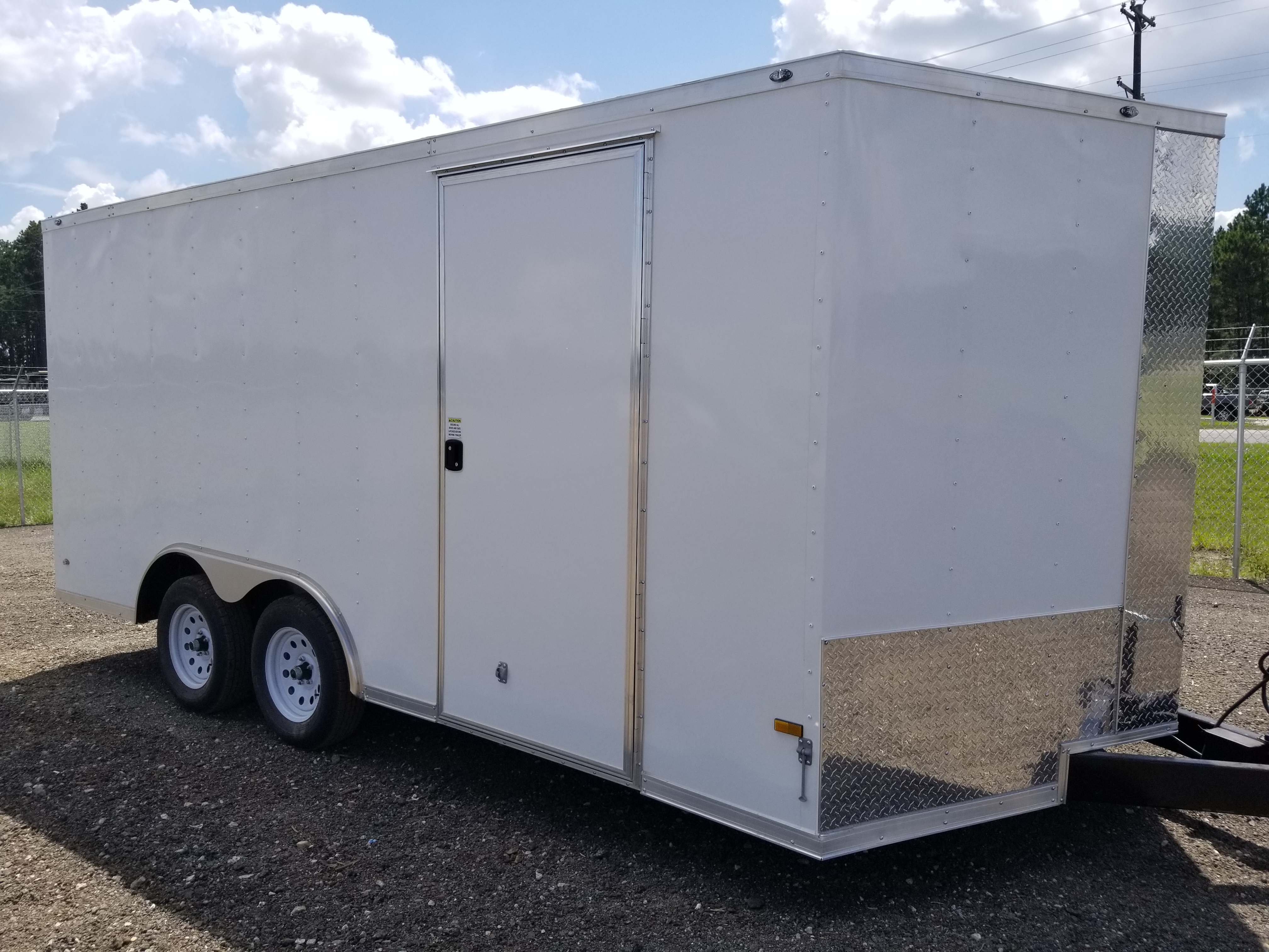 8.5x16 White trailer