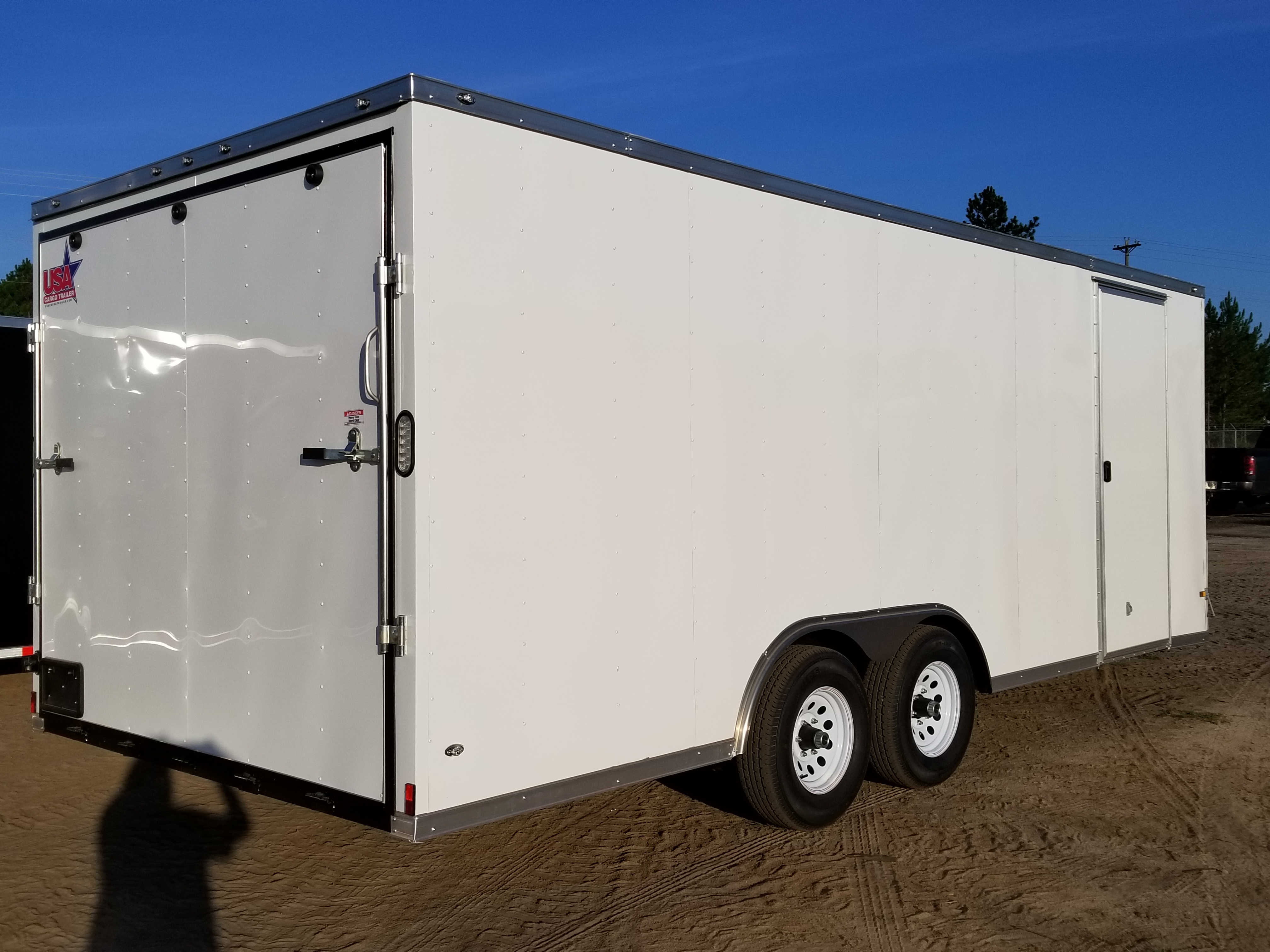 Enclosed Trailer 8.5x20 White 3500 (ad 170) USA Cargo Trailer