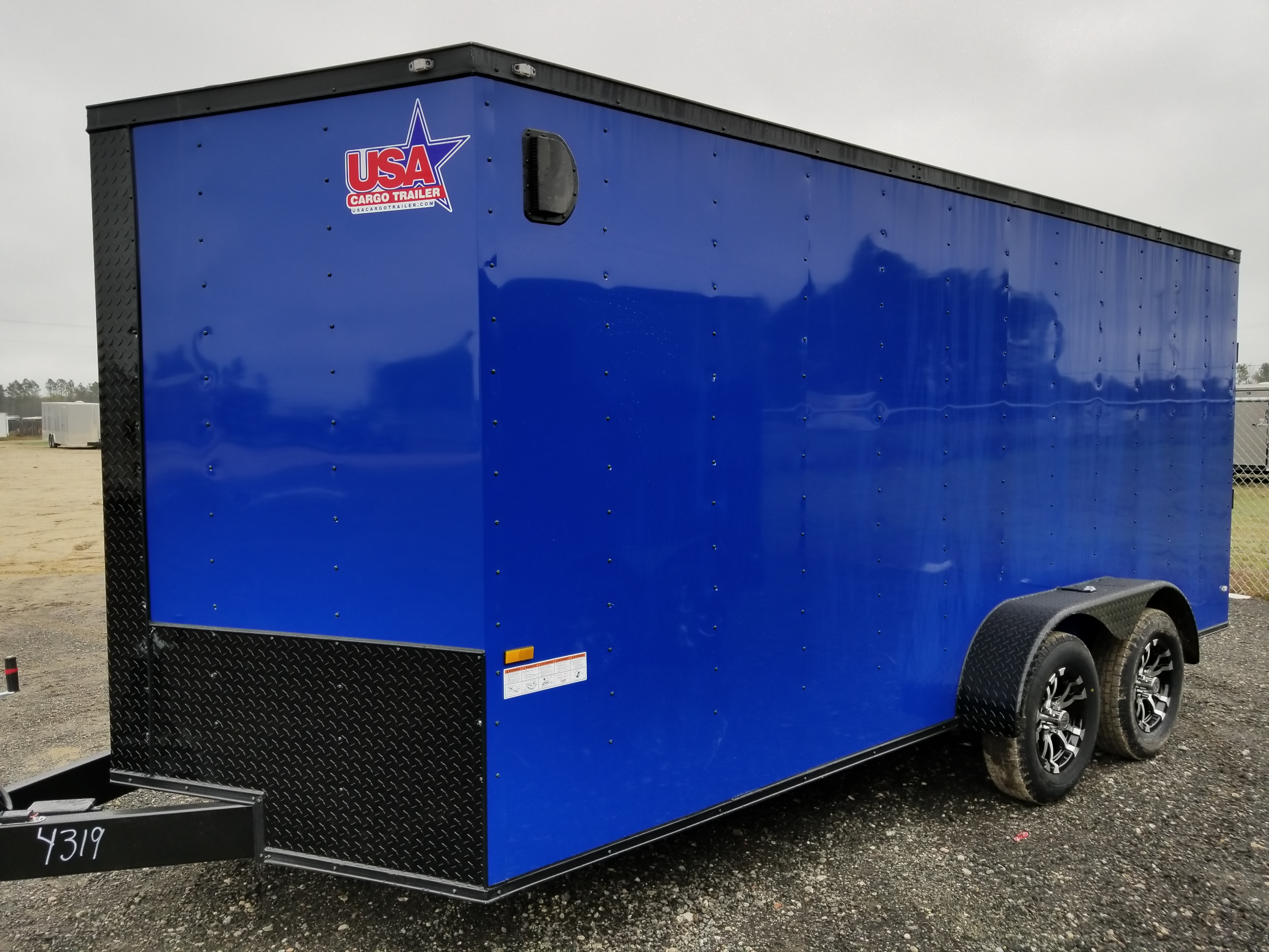 7 wide electric blue blackout USA