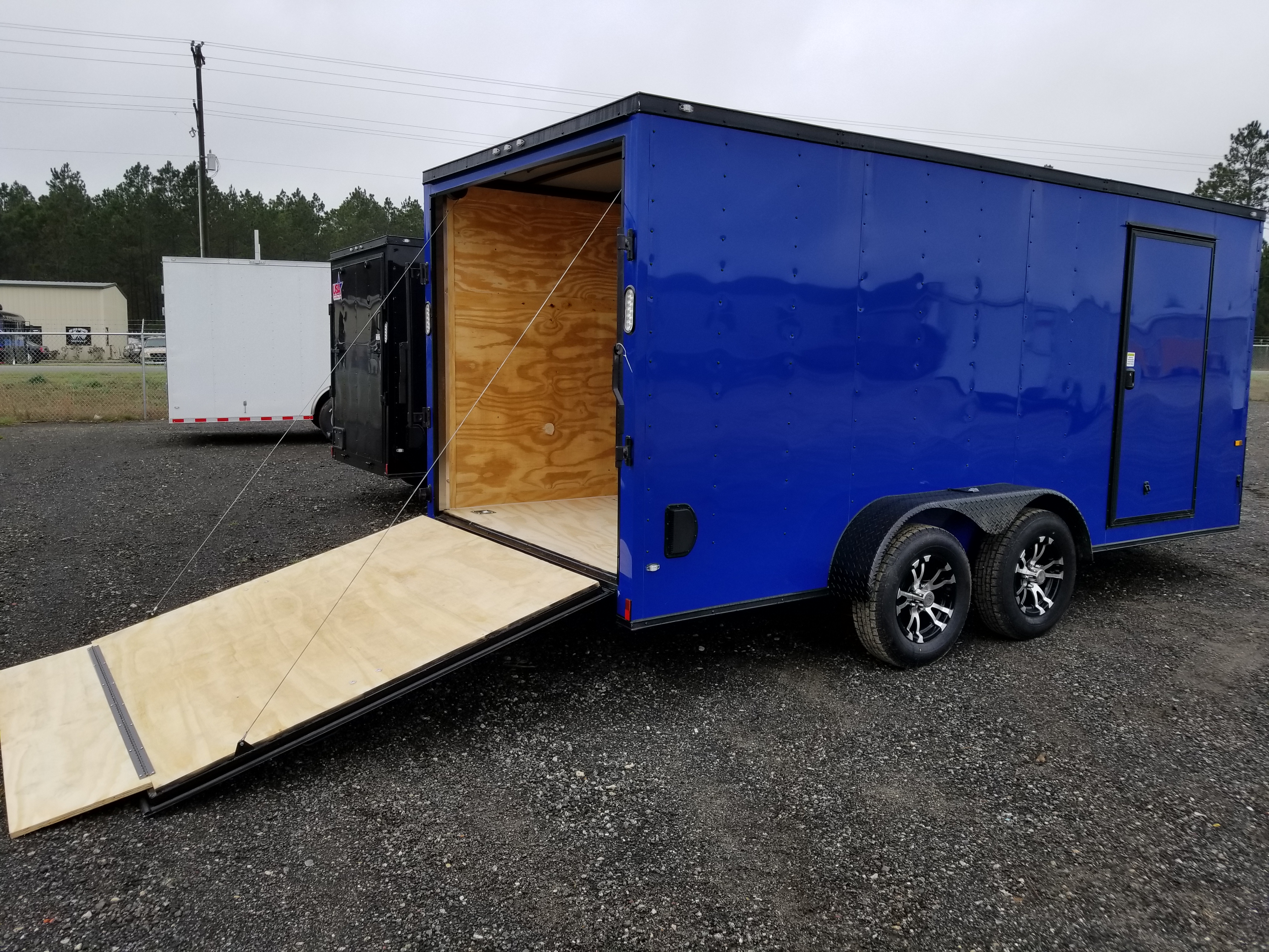 7x16 blue ramp door