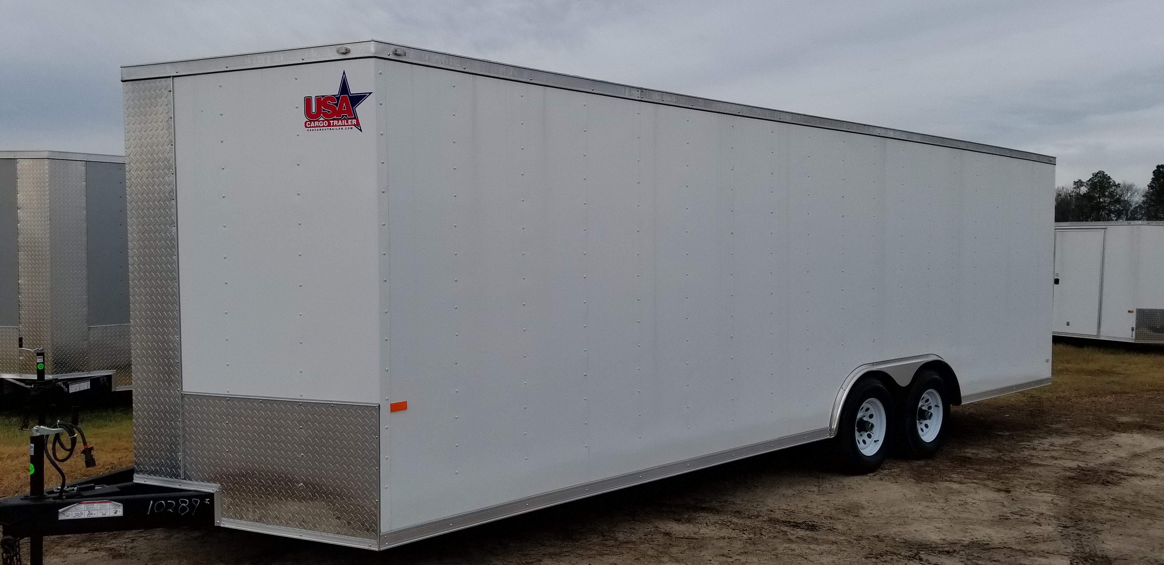 Enclosed Trailer 8.5x24 White 5200 (ad 210) USA Cargo Trailer