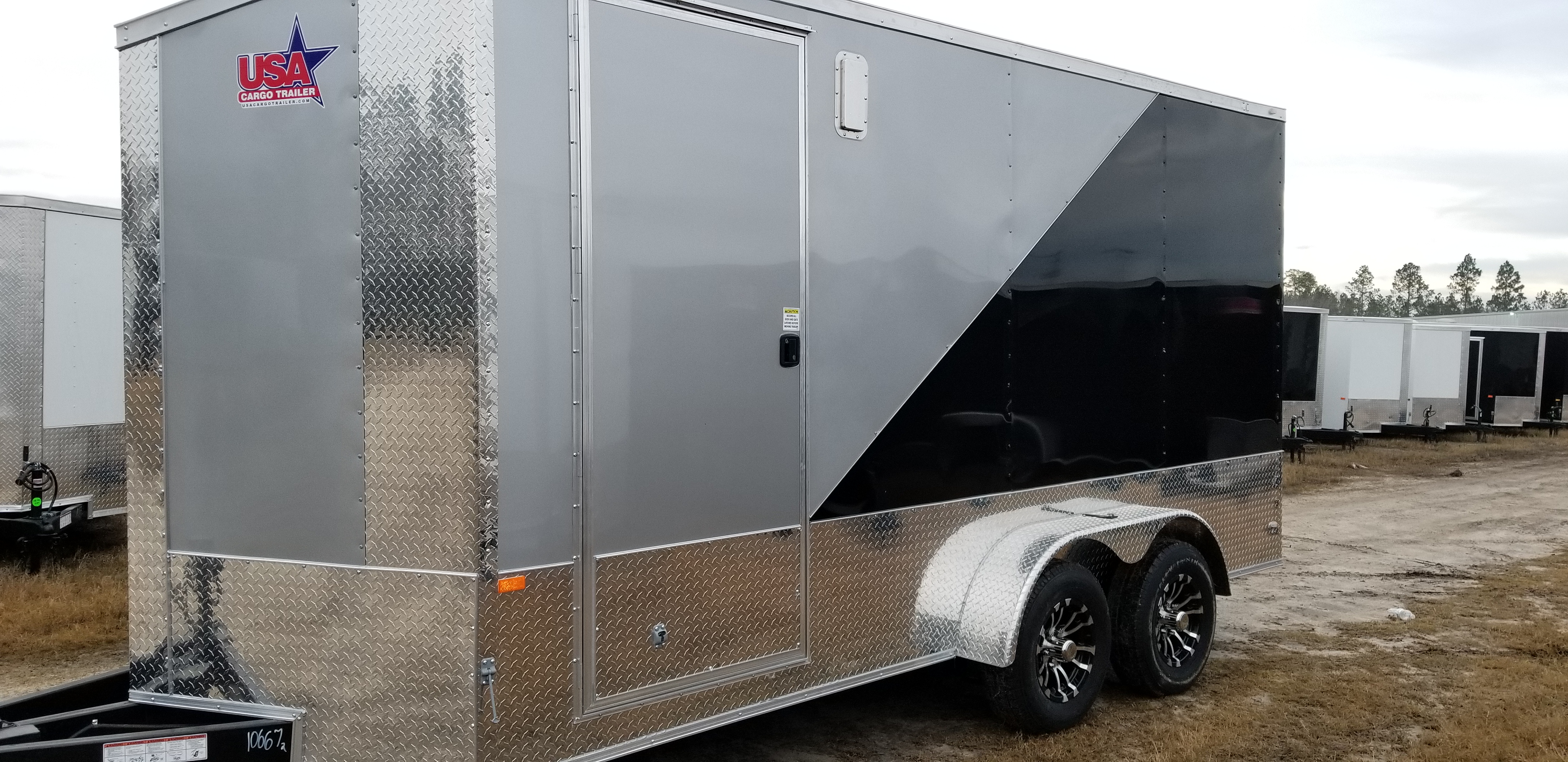 Douglas Ga. Trailers Ready In 10 Days. Custom Black & Silver 7x16